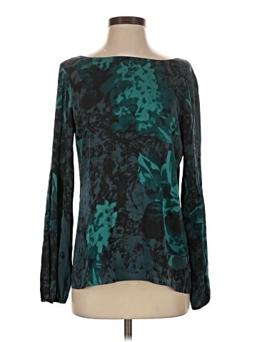 Elie Tahari Long Sleeve Silk Top (view 1)