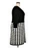 Studio One Houndstooth Black Casual Dress Size 2X - photo 4