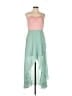 Cecico 100% Polyester Color Block Green Cocktail Dress Size M - photo 1
