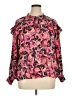 Counterparts 100% Polyester Pink Long Sleeve Blouse Size XL - photo 1
