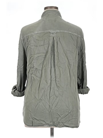 American Eagle Outfitters 3/4 Sleeve Button-Down Shirt (view 2)