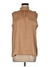 Ann Taylor 100% Polyester Solid Tan Sleeveless Blouse Size M - photo 1
