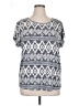 Absolutely Famous Silver Short Sleeve Top Size 1X - photo 1