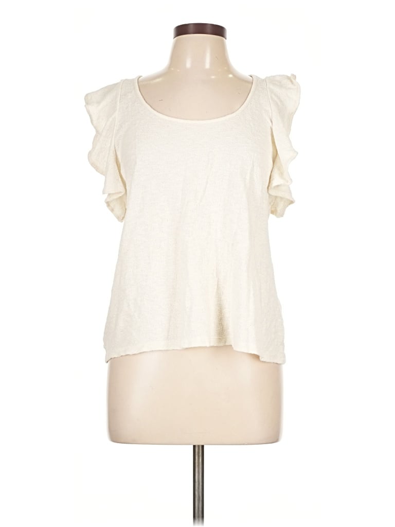 Pre-owned Texture & Thread Madewell Short Sleeve T-shirt In Ivory