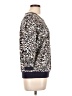 JLo by Jennifer Lopez 100% Polyester Animal Print Silver 3/4 Sleeve Top Size L - photo 4