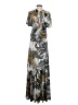 Veronica M. Print Gray Casual Dress Size S - photo 2