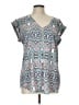 Express Teal Short Sleeve Blouse Size L - photo 1