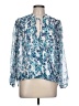 Veronica M. 100% Polyester Blue Long Sleeve Blouse Size L - photo 1