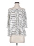 Q&A 100% Polyester Polka Dots White 3/4 Sleeve Blouse Size XS - photo 1