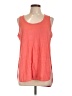 Dakini 100% Linen Orange Sleeveless Top Size L - photo 1