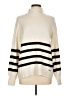 MICHAEL Michael Kors Stripes Ivory Turtleneck Sweater Size L - photo 1