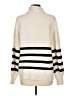 MICHAEL Michael Kors Stripes Ivory Turtleneck Sweater Size L - photo 2