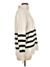 MICHAEL Michael Kors Stripes Ivory Turtleneck Sweater Size L - photo 4