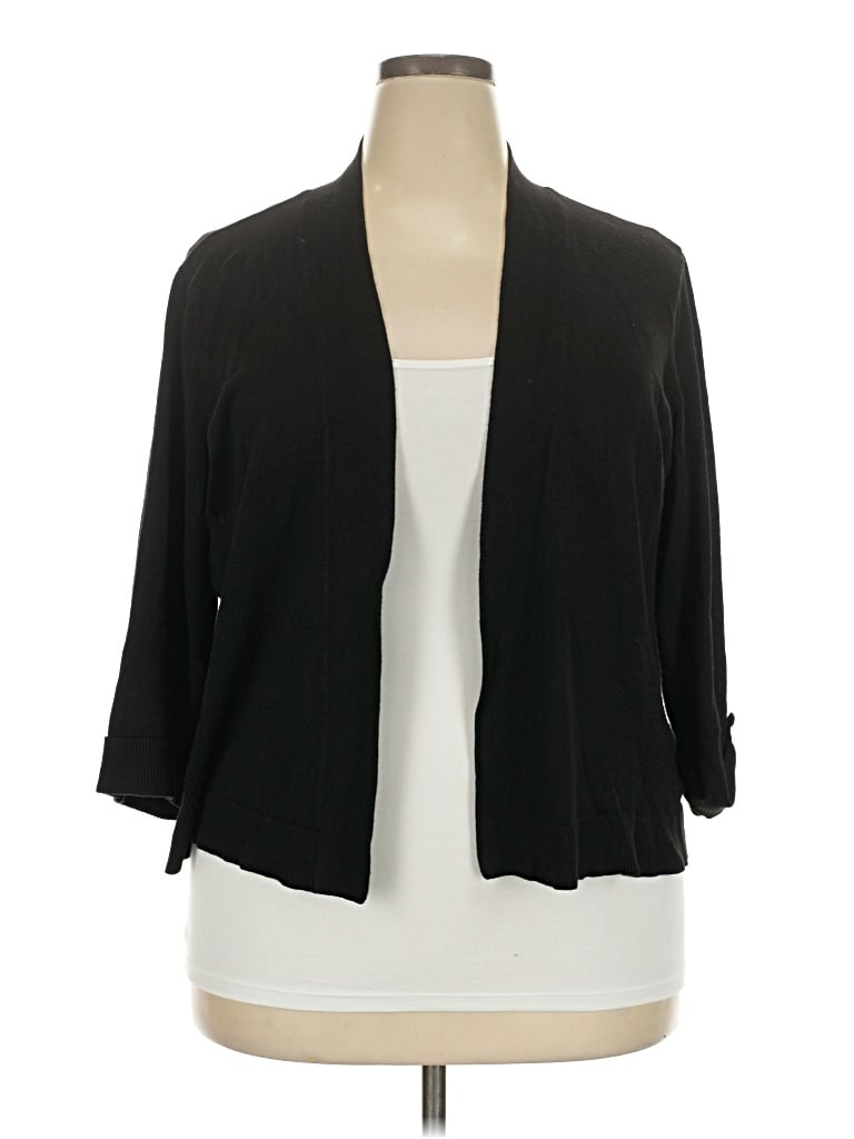 Pre-owned Faded Glory Cardigan Sweater In Black