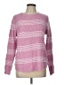 Pink Clover 100% Polyester Stripes Pink Pullover Sweater Size L - photo 1