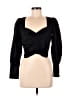 Zara 100% Polyester Black 3/4 Sleeve Top Size M - photo 1