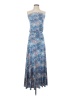 Veronica M. Paisley Blue Casual Dress Size XS - photo 1