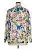 Talbots 100% Cotton Print Yellow Long Sleeve Blouse Size XL - photo 2