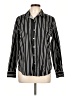 Old Navy Stripes Black Long Sleeve Blouse Size L - photo 1