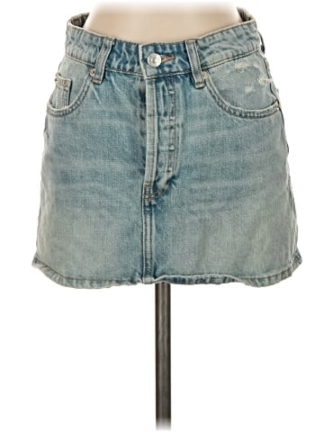 Zara Denim Skirt (view 1)