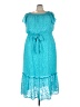 Lane Bryant 100% Polyester Teal Cocktail Dress Size 22 - 24 Plus - photo 1