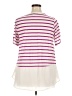 Style&Co Stripes Pink Short Sleeve T-Shirt Size 0X - photo 2