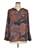 Roz & Ali 100% Polyester Paisley Brown Long Sleeve Blouse Size 1X - photo 1