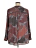 Roz & Ali 100% Polyester Paisley Brown Long Sleeve Blouse Size 1X - photo 2