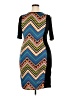 Chesley Chevron-herringbone Blue Cocktail Dress Size 2X - photo 2