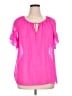 Milly Pink Short Sleeve Blouse Size XL - photo 1