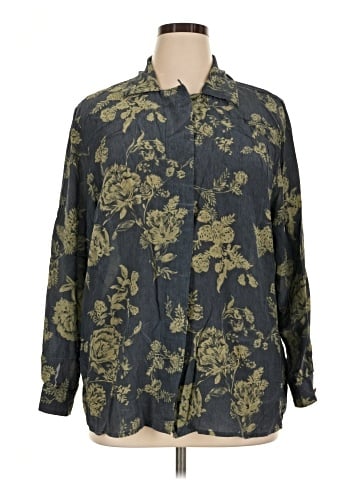 Jones New York Long Sleeve Silk Top (view 1)