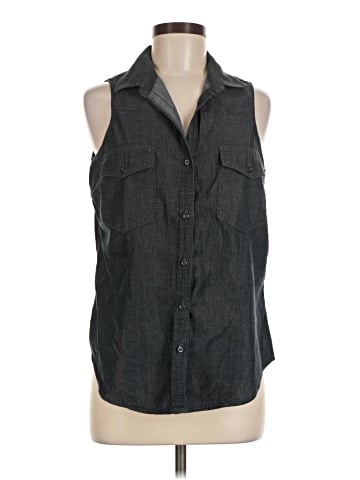 Faded Glory Sleeveless Button-Down Shirt (view 1)
