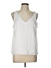 Vince Camuto 100% Polyester White Sleeveless Blouse Size L - photo 1