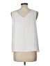 Vince Camuto 100% Polyester White Sleeveless Blouse Size L - photo 2