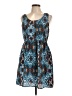 Xhilaration 100% Polyester Print Blue Casual Dress Size L - photo 1