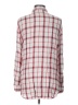 Express 100% Rayon Plaid Red Long Sleeve Button-Down Shirt Size L - photo 2