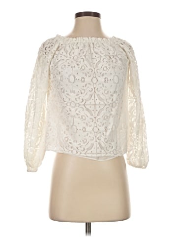 White House Black Market 3/4 Sleeve Blouse (view 1)