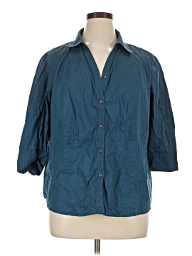 St. John's Bay 3/4 Sleeve Button Down Shirt