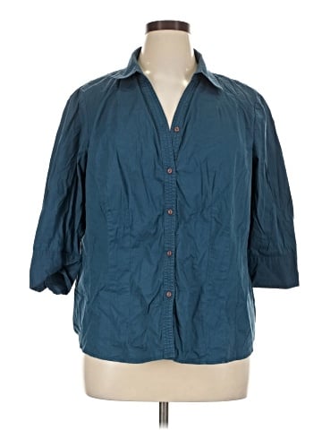 St. John's Bay 3/4 Sleeve Button-Down Shirt (view 1)