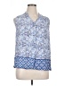 Kenar 100% Rayon Blue Sleeveless Blouse Size 1X - photo 1