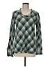 Gap 100% Cotton Argyle Green Long Sleeve Blouse Size M - photo 1