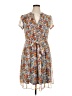 MSK 100% Polyester Print Blue Casual Dress Size 14 - photo 1