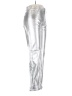 Ann Taylor 100% Polyester Metallic Silver Casual Pants Size 0 - photo 4