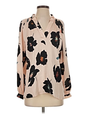 Tucker Long Sleeve Silk Top (view 1)
