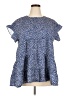 chic soul (chicsoul.com) 100% Polyester Blue Short Sleeve Blouse Size 2X - photo 1