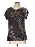 DressBarn Purple Short Sleeve Blouse Size L - photo 1