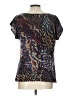 DressBarn Purple Short Sleeve Blouse Size L - photo 2