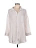 Kona Sol Ivory 3/4 Sleeve Button-Down Shirt Size M - photo 1