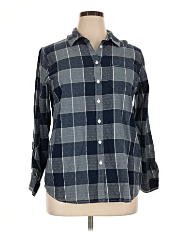 Lands' End 3/4 Sleeve Button-Down Shirt (view 1)