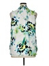 Worthington 100% Polyester Print Green Sleeveless Blouse Size 0X - photo 2